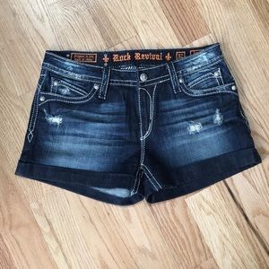 Rock Revival dark denim shorts never worn